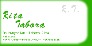 rita tabora business card
